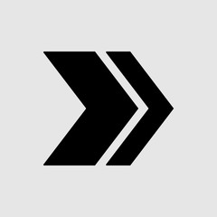 Arrow icon in trendy flat style isolated on gray background vector illustration - vector