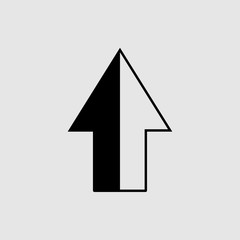 Arrow icon in trendy flat style isolated on gray background vector illustration - vector