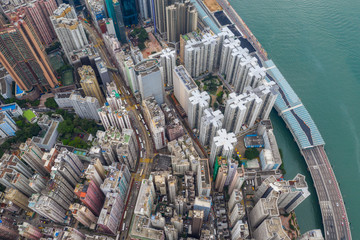  Top down view of Hong Kong apartment building