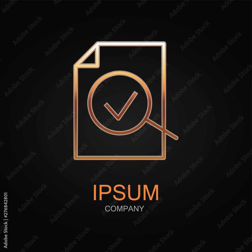Poster data analysis vector icon. design logo element. isolated on black background.