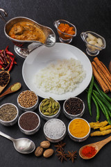 スパイシーなカレーライス　Curry and rice