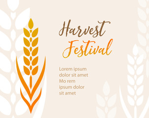 Harvest festival card with place for your text