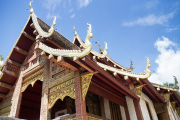 Fototapeta na wymiar Wat Phra Singh Temple in Chang Mai, Thailand