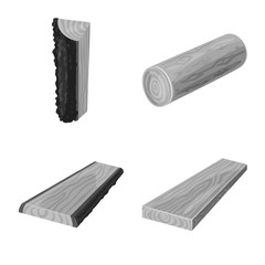 Vector design of forest and wooden symbol. Set of forest and nature vector icon for stock.