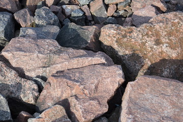 old stone wall of stones