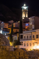 Fototapeta na wymiar Tbilisi Central Mosque at night
