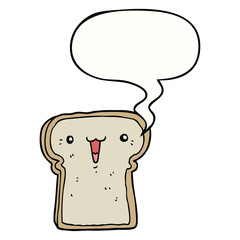 cute cartoon drawing and speech bubble