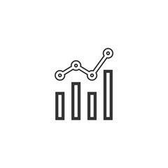 Analytics icon design template vector isolated illustration