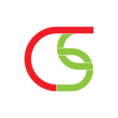 Letter CS logo design vector