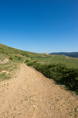 Mountains of Valdelinares in summer clear day