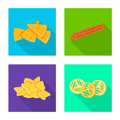 Vector illustration of Oktoberfest and bar icon. Set of Oktoberfest and cooking stock symbol for web.
