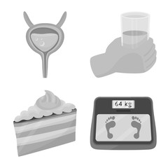 Vector design of health and diet logo. Set of health and disease stock symbol for web.