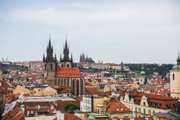Naklejka na ściany i meble Panorama of Prague the capital of the Czech Republic