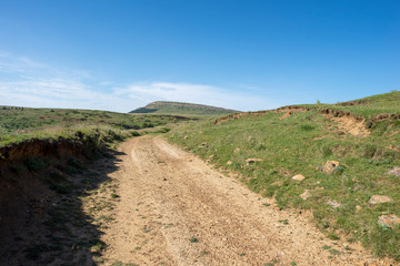 Mountains of Valdelinares in summer clear day