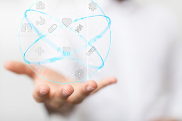 Health Insurance Concept - digital interface