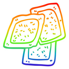rainbow gradient line drawing cartoon teabags