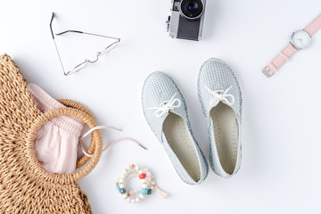 Collection of summer women's clothes