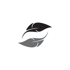 Feather pen logo design template