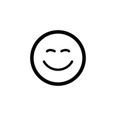 Smile / Laugh Emoticon Icon Vector - Vector