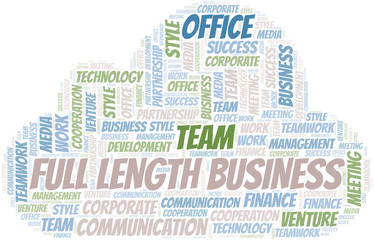 Obraz premium Full Length Business word cloud. Collage made with text only.