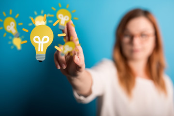 Innovative idea in business - hand concept design..