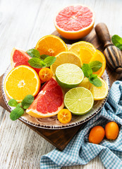 Fresh citrus fruits