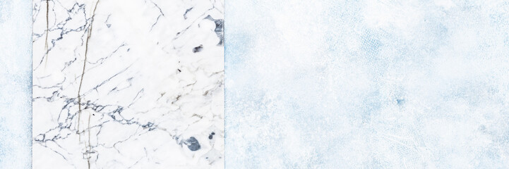 Marble Board on Blue Background