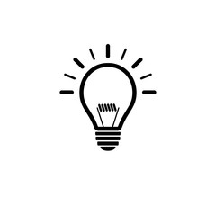 bulb icon template vector illustration - vector