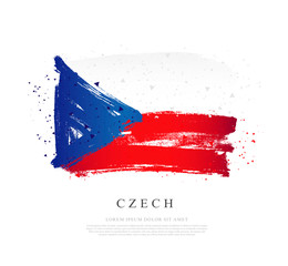 Flag of the Czech Republic. Vector illustration