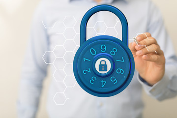 security data code digital in hand