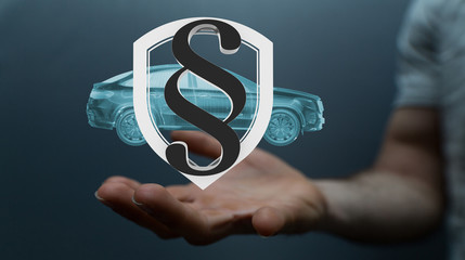 Protection of car. Business concept..