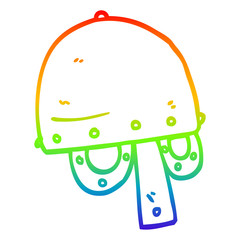 rainbow gradient line drawing cartoon viking helmet
