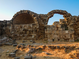 Salamis Ancient City ruins. East coast of Cyprus island
