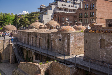 medieval bathhouses sulfur spring in tbilisi