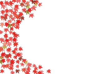 紅葉　水彩背景イラスト