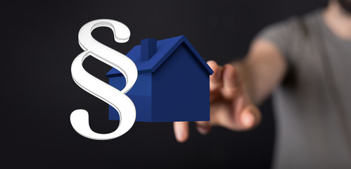law house contract in hand