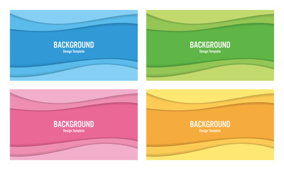 背景デザイン素材のベクターセット Background Design Template Vector Set