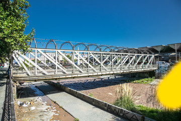 Fototapeta premium View on bridge across the Mapocho River in Santiago.Chile.