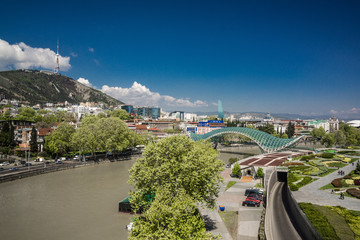 panorama peace bridge and kura river © Horner