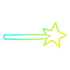 cold gradient line drawing magic star wand