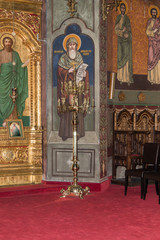 Interior of Holy Trinity Cathedral. Sibiu city in Romania