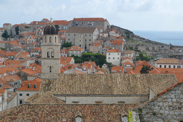 Cathedral of Dubrovnik Old City and old town view, Croatia - obrazy, fototapety, plakaty