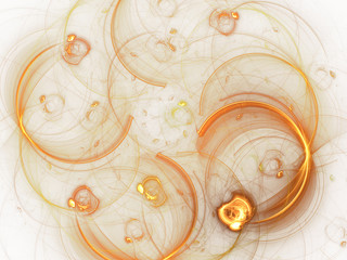 yellow abstract fractal background 3d rendering illustration