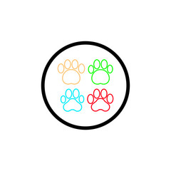 paw icon template vector illustration - vector