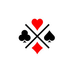 playing card icon template vector illustration - vector