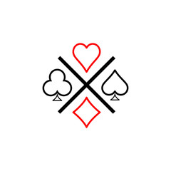 playing card icon template vector illustration - vector