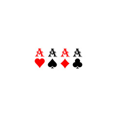 playing card icon template vector illustration - vector