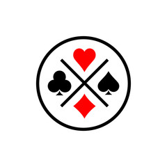 playing card icon template vector illustration - vector