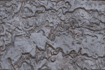 3D rendering- copper metal destroyed. Background bronze