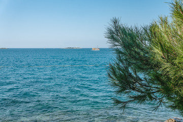 Stunning views of the skyline from the high sea shore. Croatia eco tourism